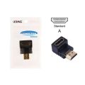 CONECTOR HDMI MACHO FEMEA 90 GRAUS LE-05