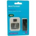 PEN DRIVE 8GB +MICRO SD+ ADAPTADOR SD MULTILASER MC058